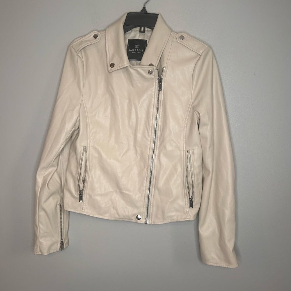 Bagatelle Collection Faux Leather Moto Jacket